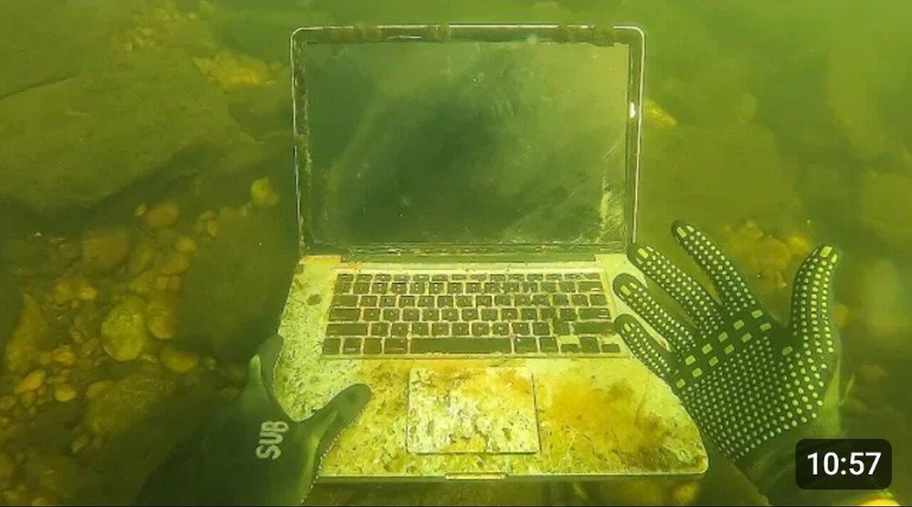 Found Macbook, Apple Watch and a GoPro Underwater in River! (Scuba Diving)