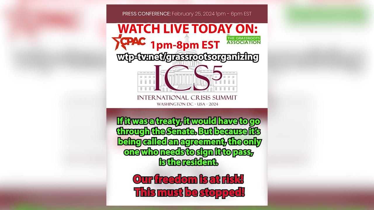 ISC5 Press Conference Today 1pm-8pm EST