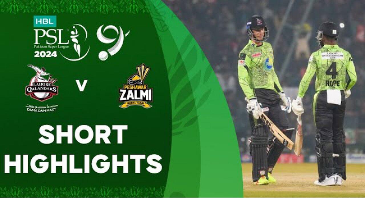 Short Highlights | Lahore Qalandars vs Peshawar Zalmi | Match 12 | HBL PSL 9 | M1Z2U