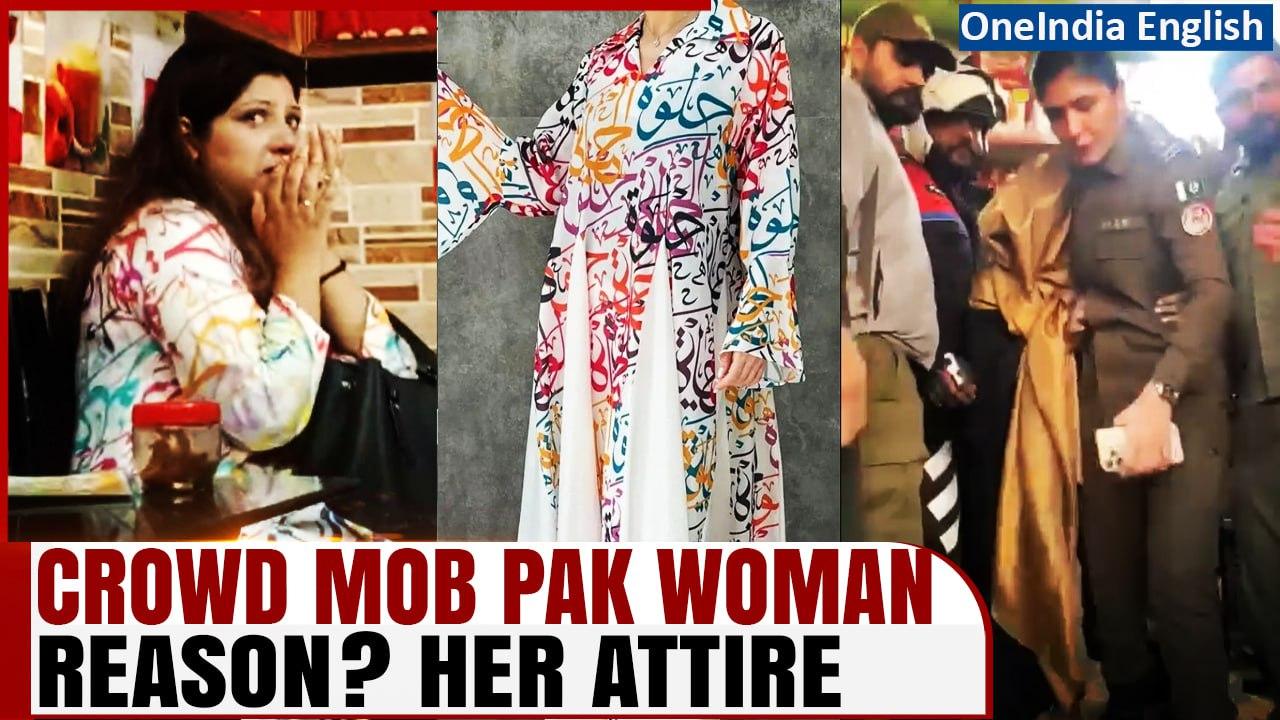 Pakistani Woman Mobbed for alleged Arabic text-laden attire | Watch What Happened Next? | Oneindia
