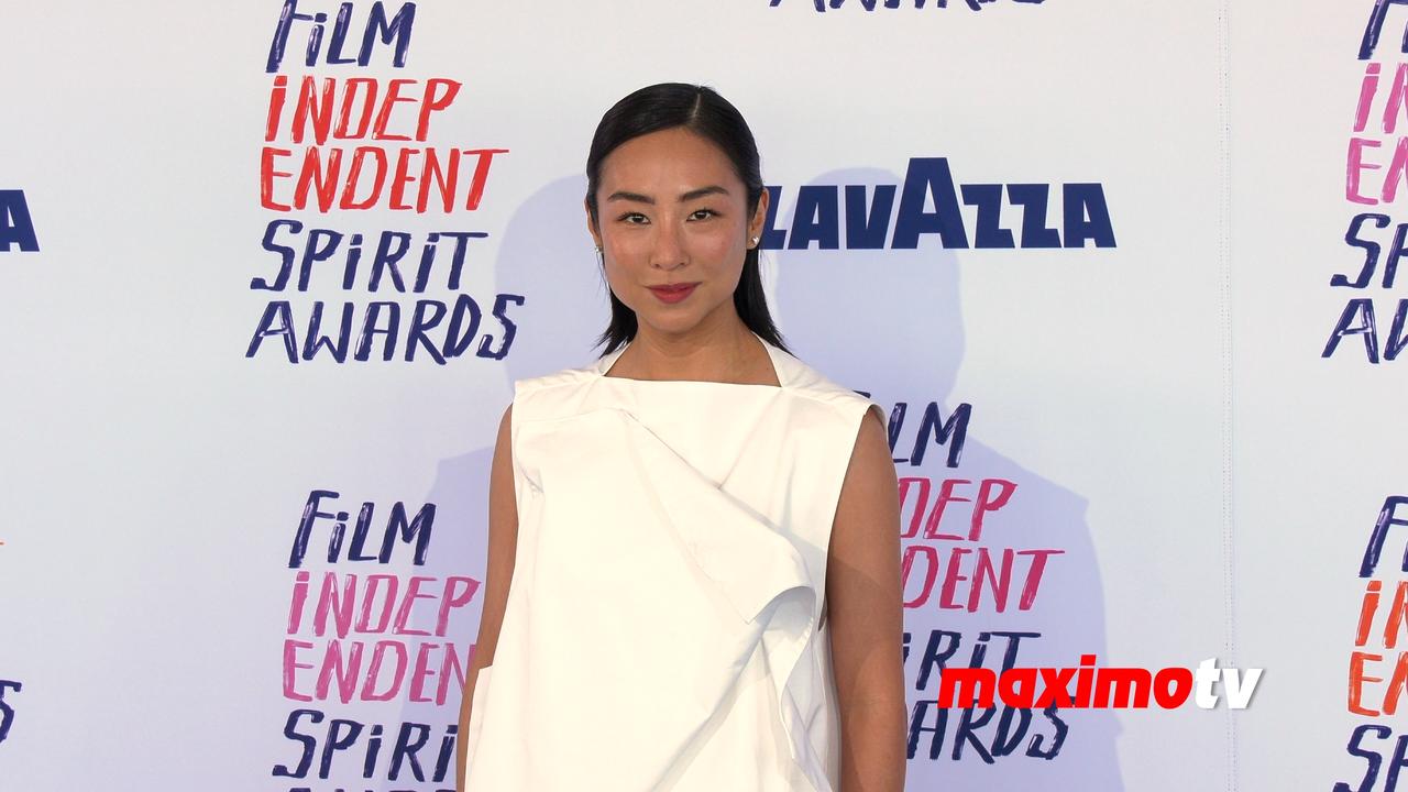 Greta Lee 2024 Film Independent Spirit Awards Blue Carpet