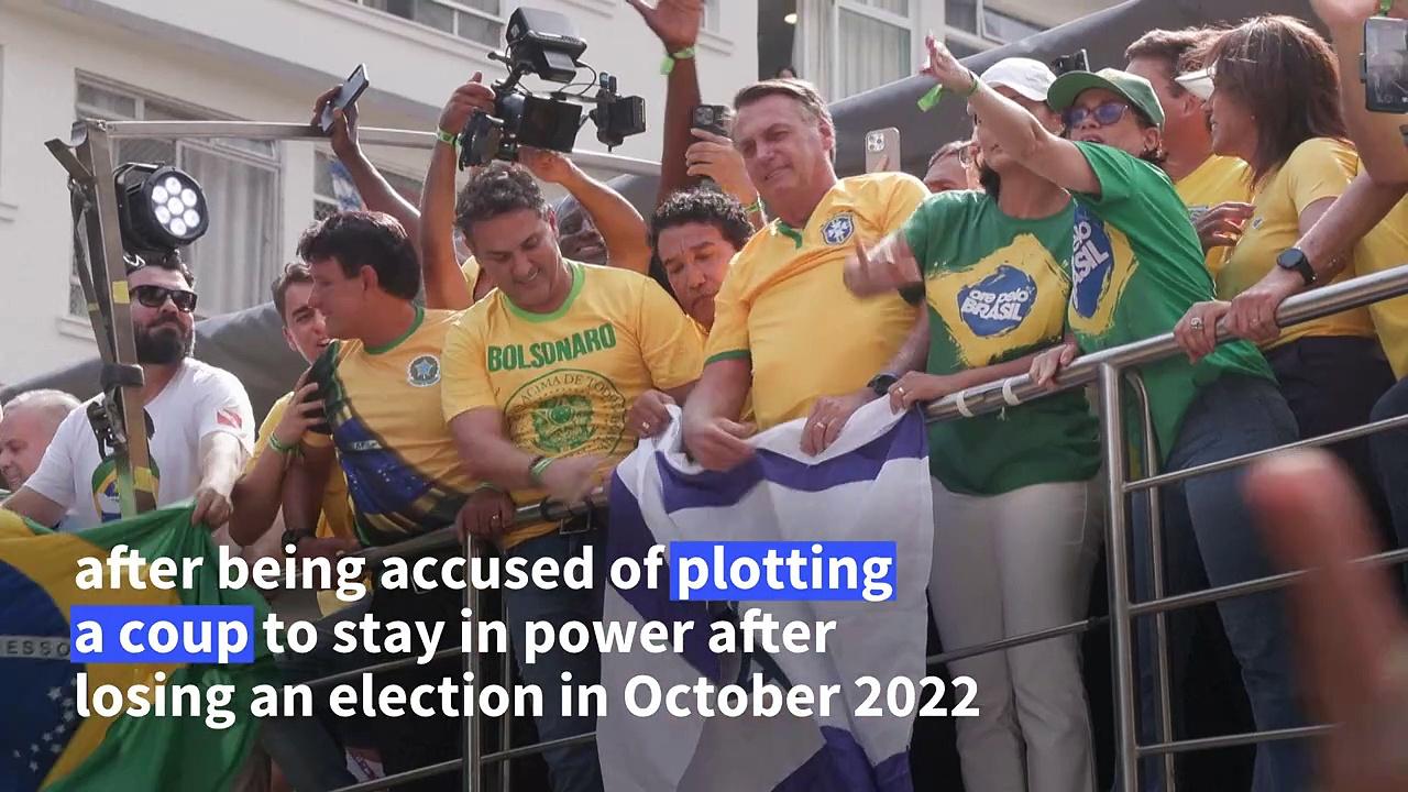 Brazil's ex-president Bolsonaro slams election ban at mass rally