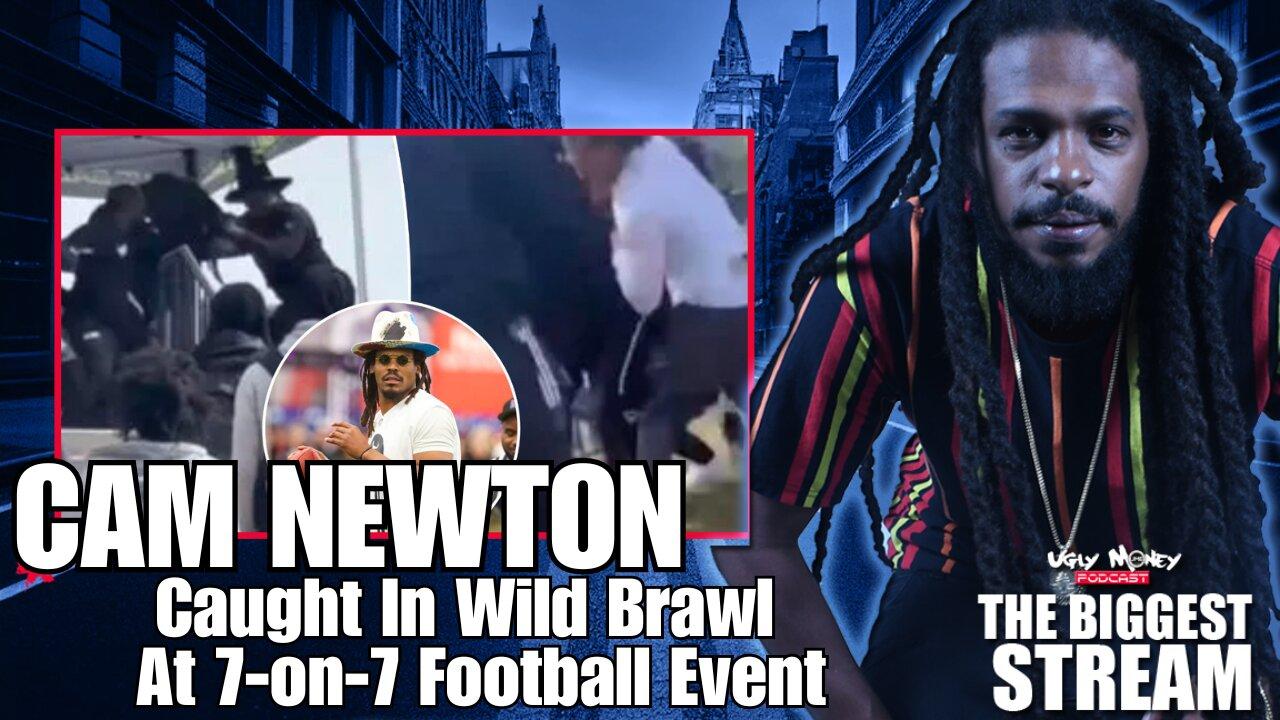 Cam Newton caught in wild brawl at 7-on-7 football event