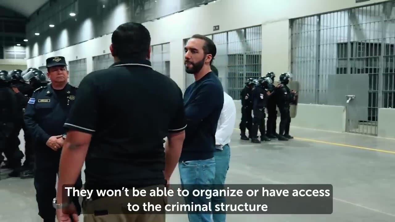 El Salvador President Nayib Bukele Tours Prison Gang System. Biggest Prison in South America