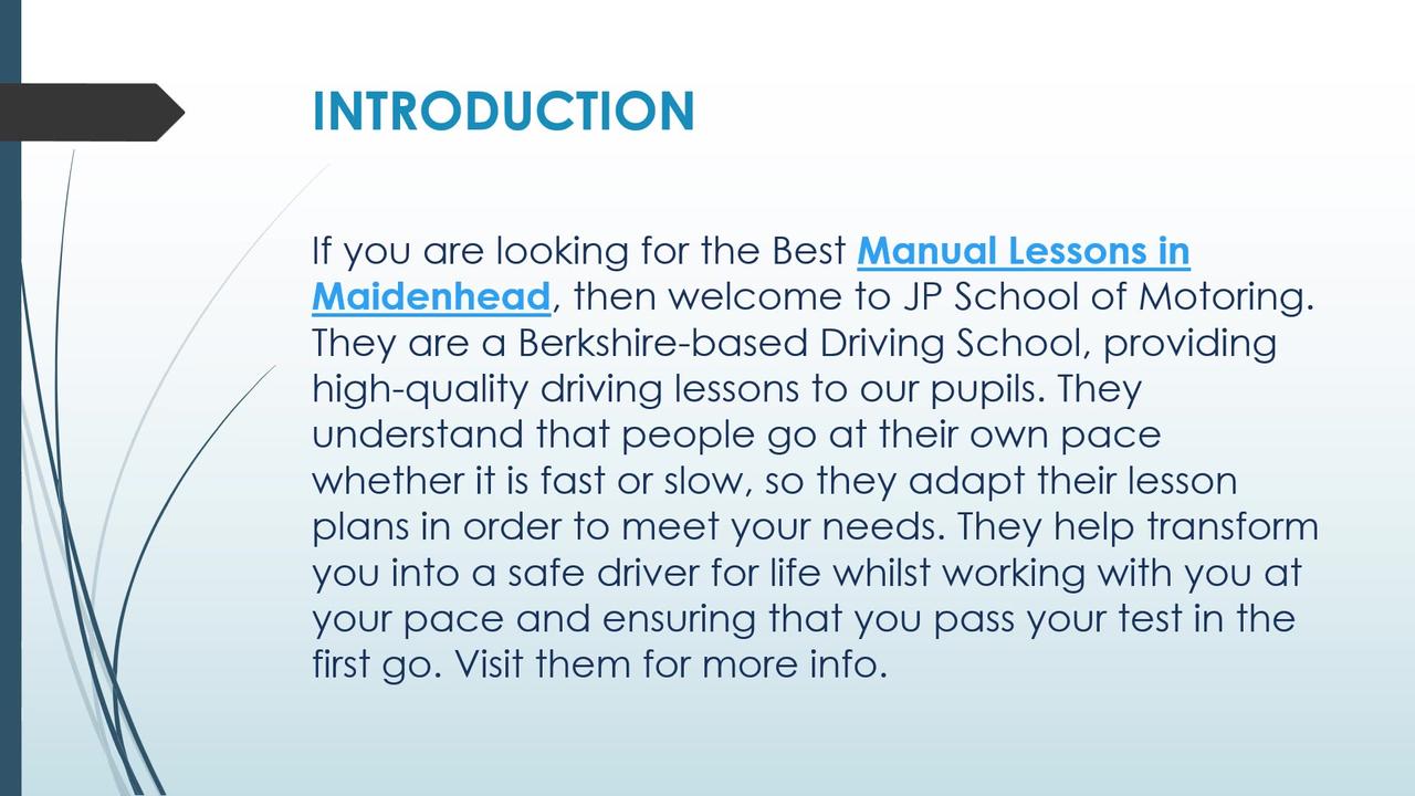 Best Manual Lessons in Maidenhead