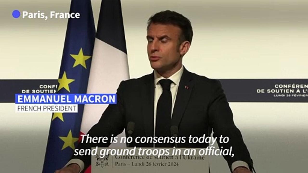 Macron says defeat of Russia 'indispensable' for Europe