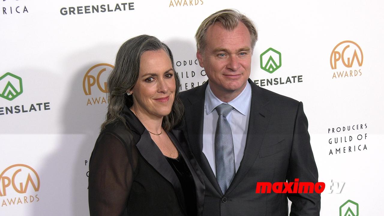 Emma Thomas and Christopher Nolan 2024 Producers Guild Awards Black Carpet
