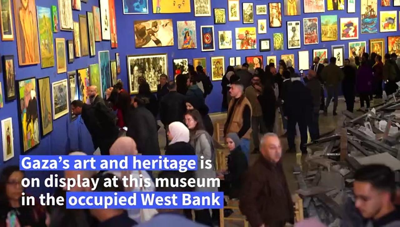 West Bank museum showcases Gaza art in protest at Israel-Hamas war