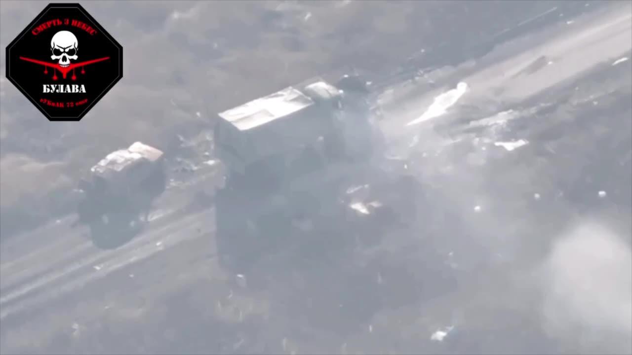 Drone Strike on a Russian Military Transport