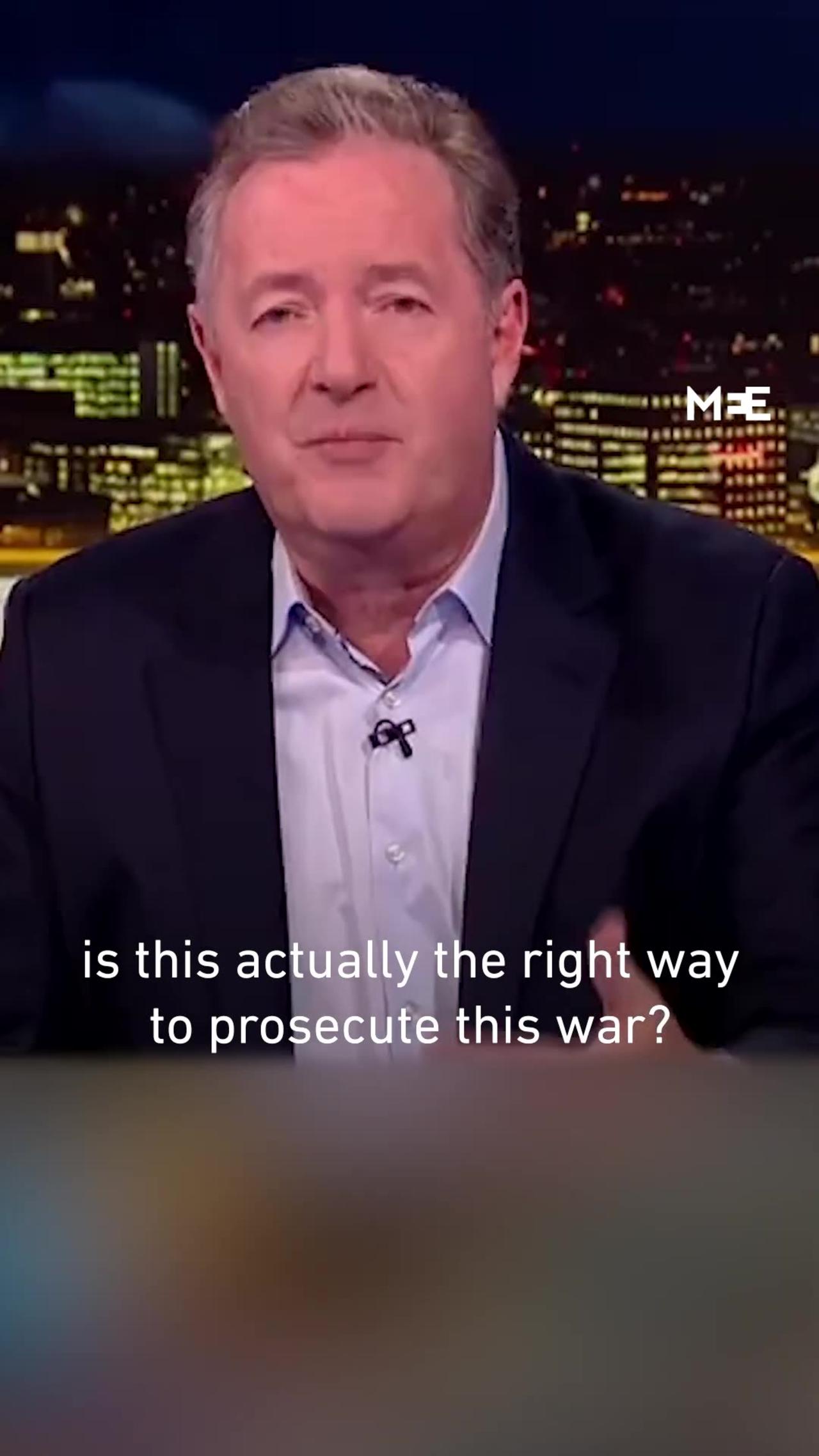 "You're killing thousands and thousands of children,” says Piers Morgan to former Israeli PM