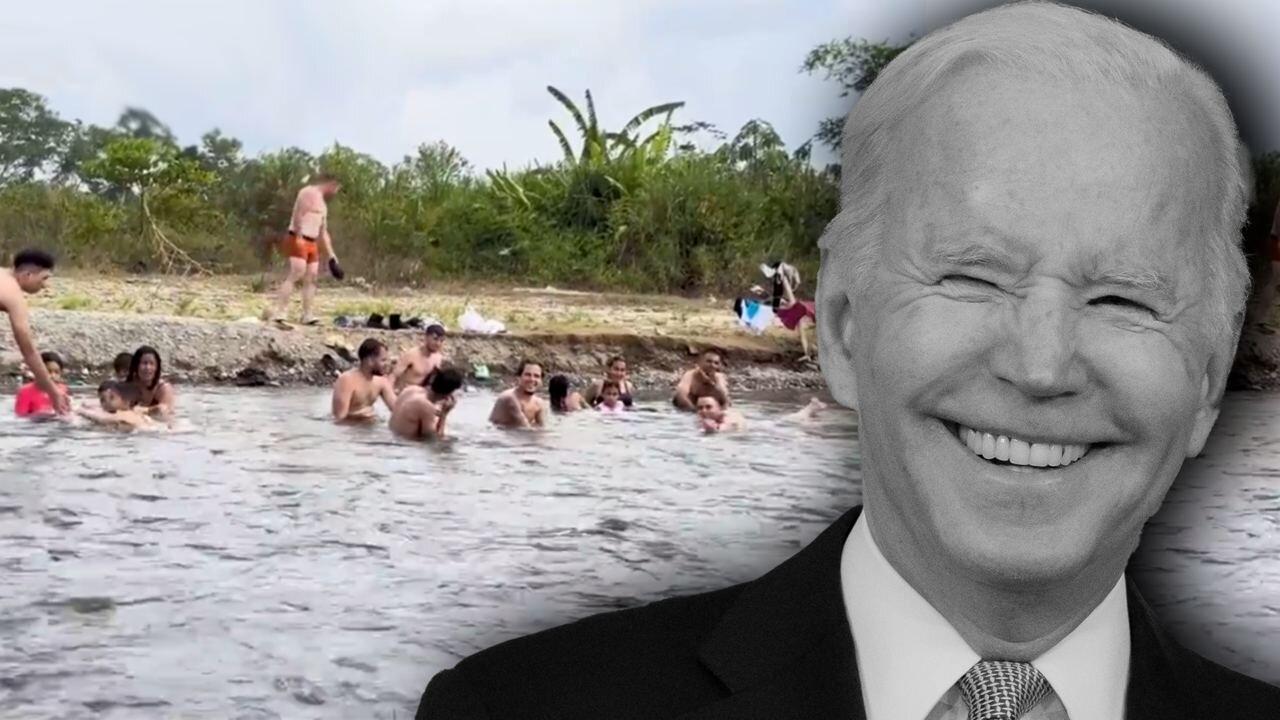 Venezulaina Illegal Aliens scream "I Love Joe Biden" From Darien Gap Migrant Camps