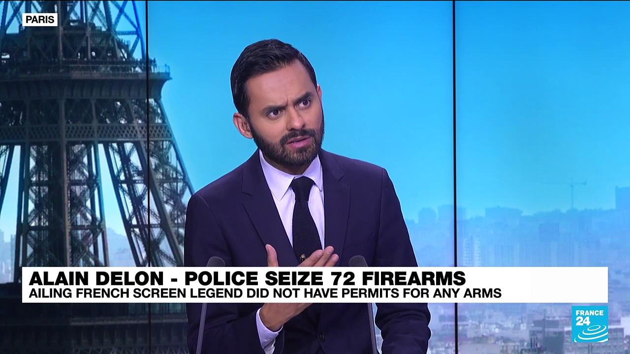 Police find scores of guns at French star Delon's home