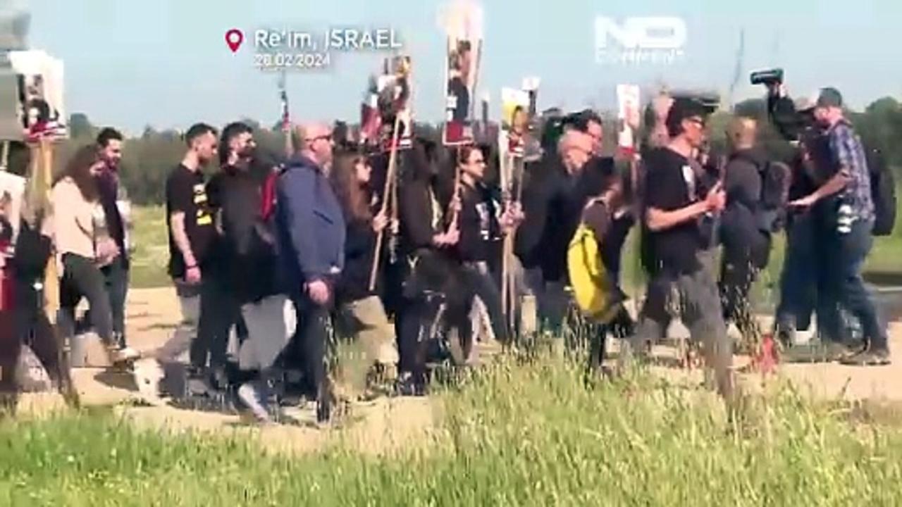 WATCH: Families of hostages held in Gaza launch 4-day march from southern Israel