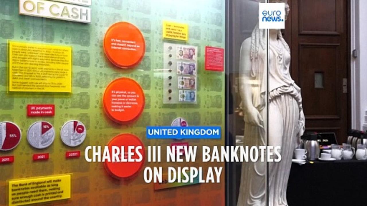 New Charles III banknotes on display at Bank of England exhibition