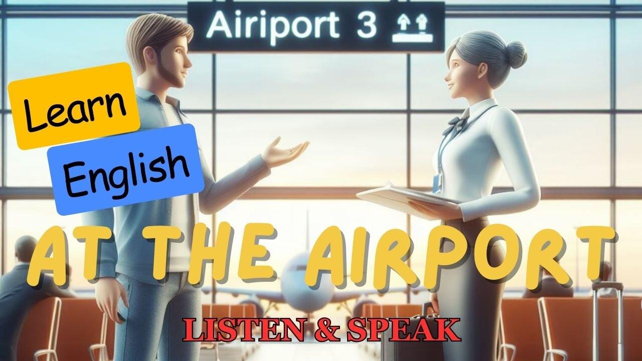 At The Airport | English Conversation | English Speaking Practice