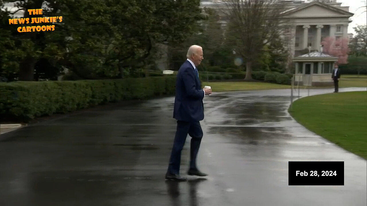 Biden demonstrates how very busy and full of vigor he is on the way to annual physical exam.