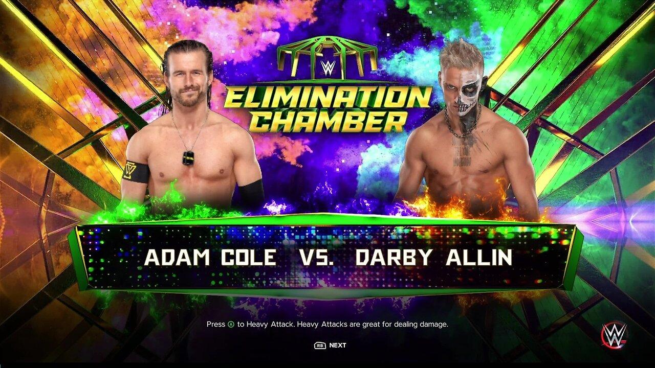 WWE 2k23 Adam Cole vs Darby Allin
