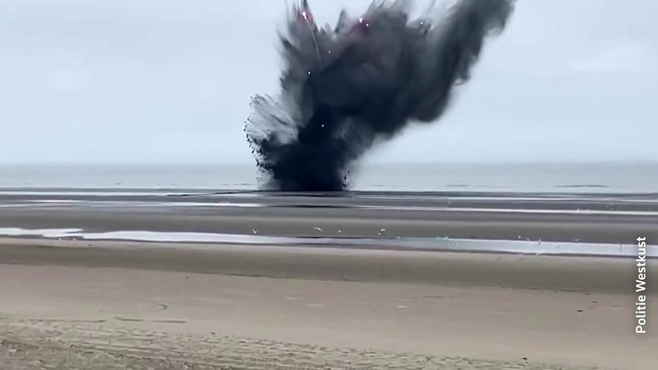 WW2-era bomb detonated on Belgian beach