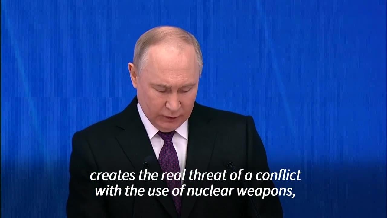 Russia's Putin says west creating 'real threat' of nuclear war