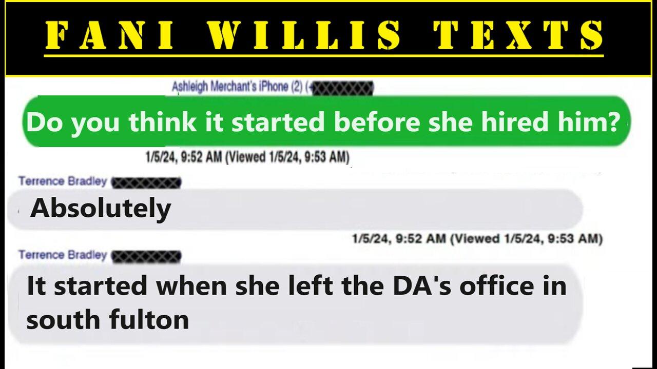 Terence Bradley / Ashley Merchant text messages about Fani Willis / Nathan Wade