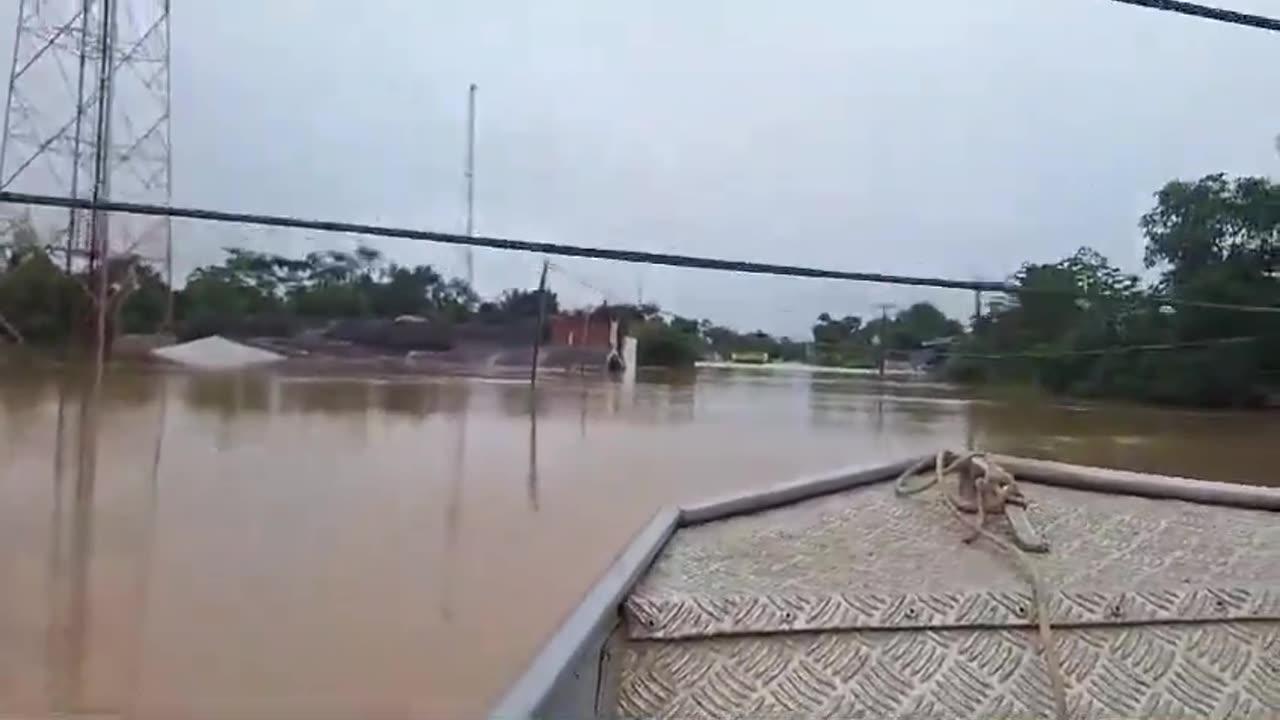 Massive Floods Due To Overflowing Acre River In Brasiléia Of Acre State, Brazil (27.02.2024)