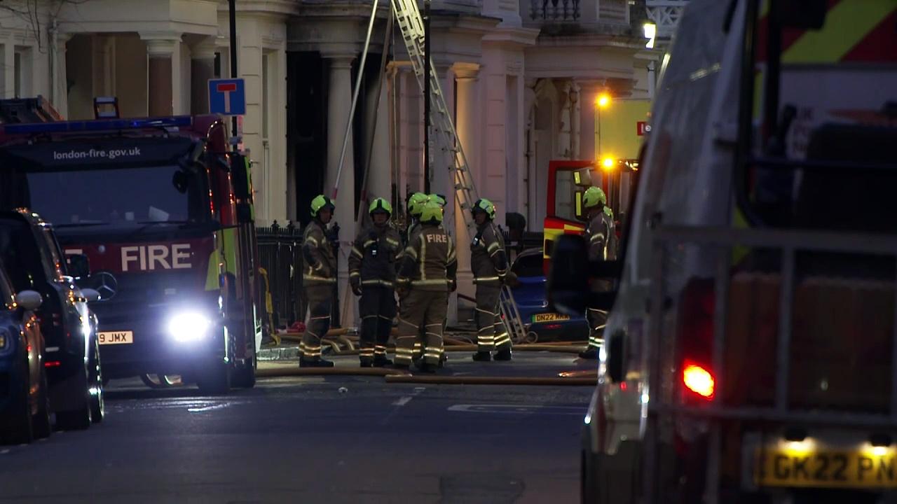 11 people hospitalised after fire in west London