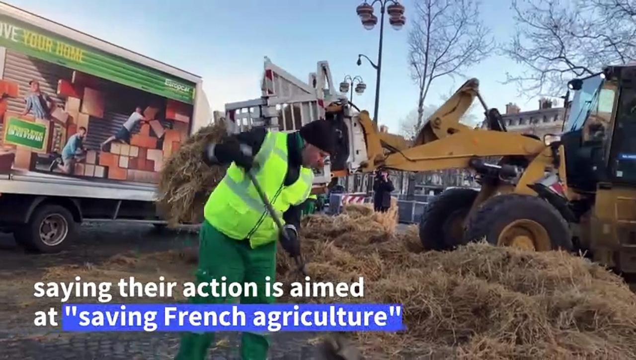 'We're still here' say farmers at Arc de Triomphe protest in Paris