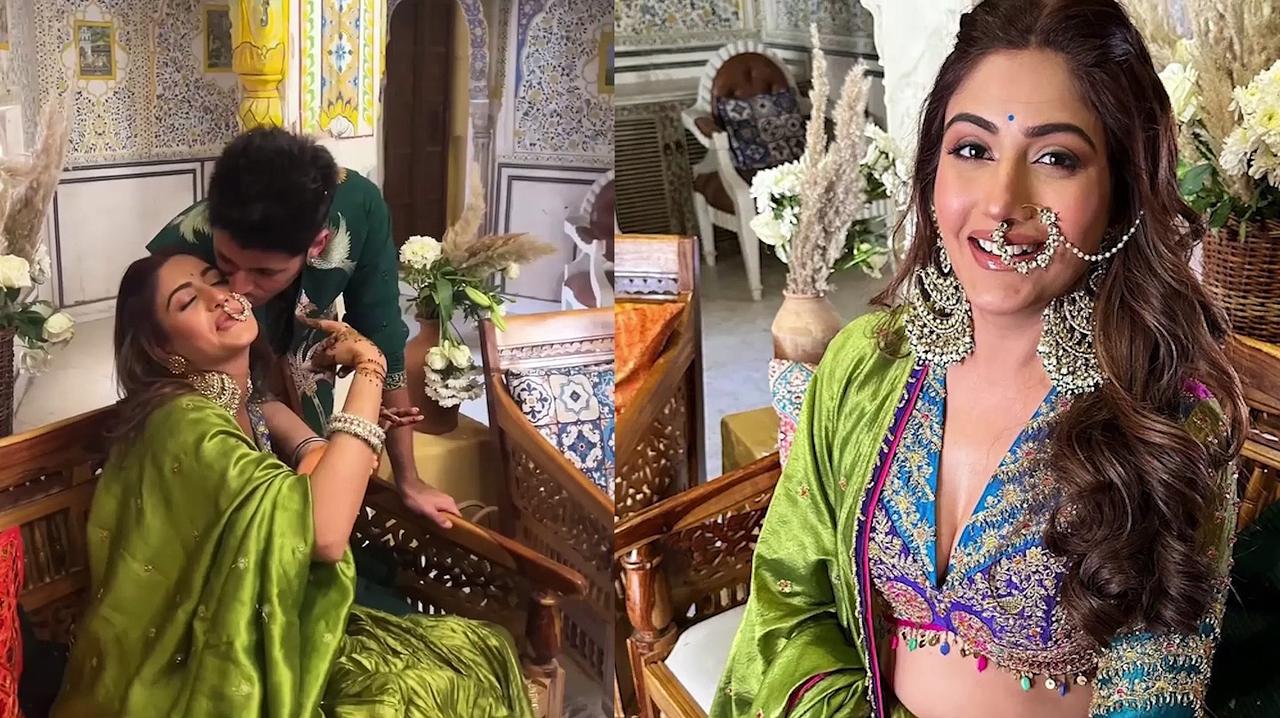 Wedding rituals of TV actress Surbhi Chandna begin, see glimpse of mehendi and ring ceremony!