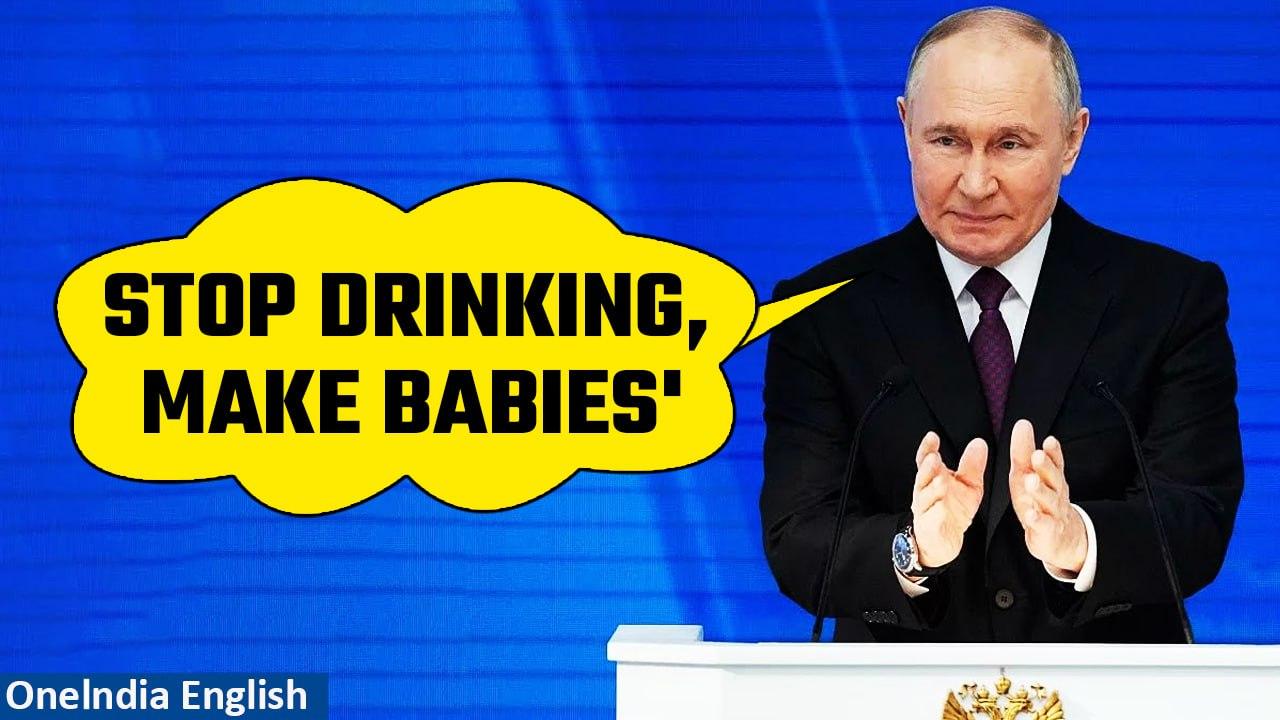 Vladimir Putin's Vision for Russia in the Next 6 Years: Fight, Quit Drinking, Have Babies| Oneindia