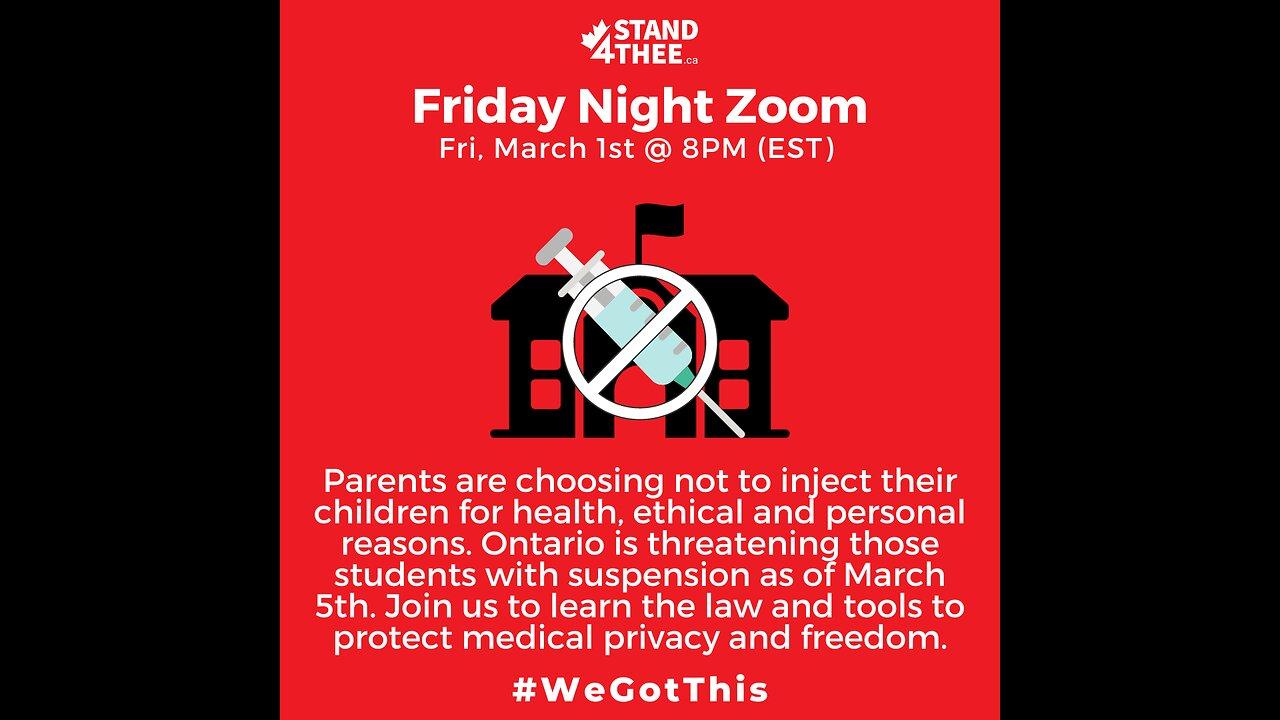 Stand4THEE Friday Night Zoom March 1 - Parent Info