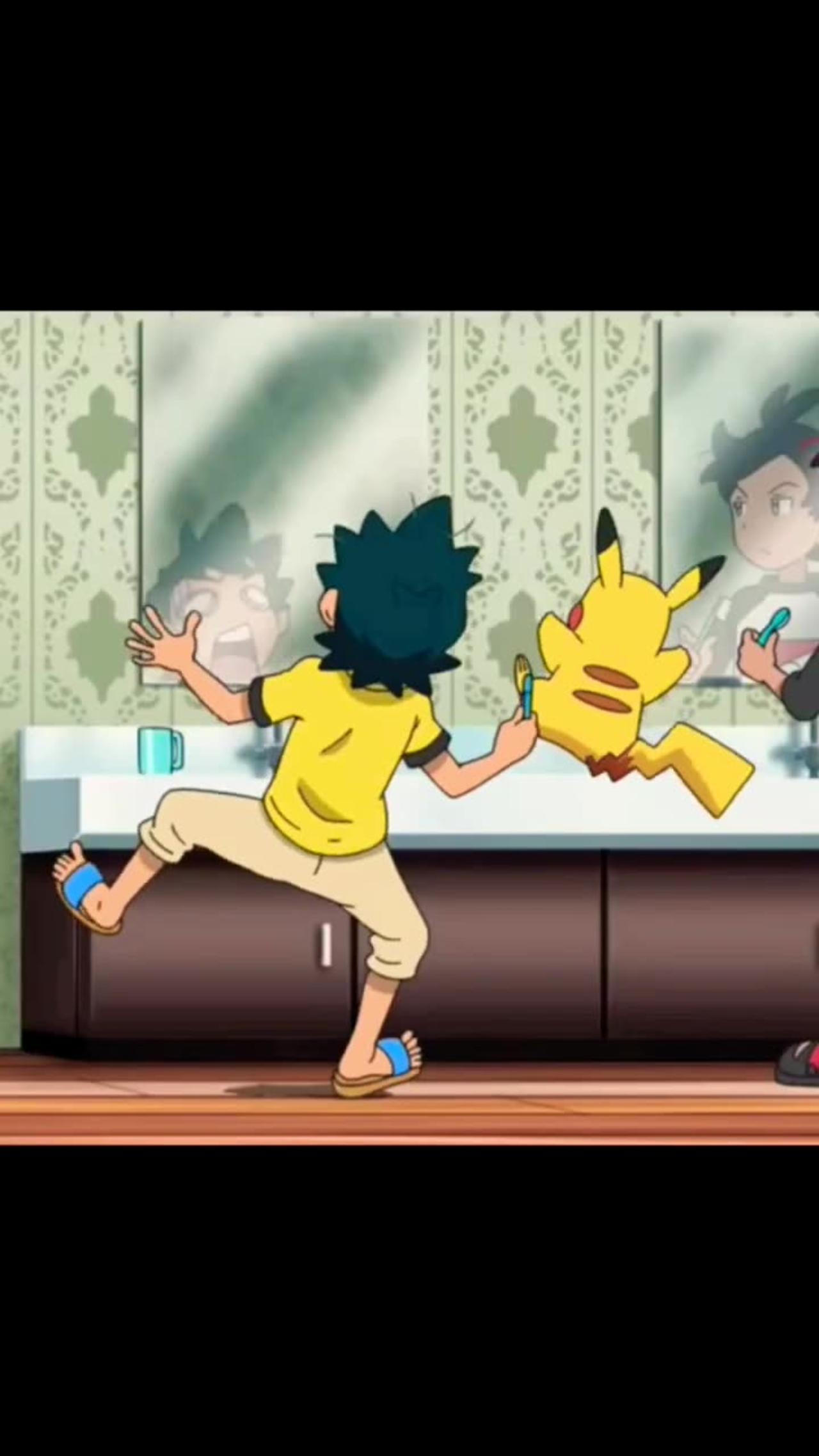 Ash_pikachu rocks😂 Goh shock 😲--#viral #shorts #short #pokemon #ash #pika #pikachu