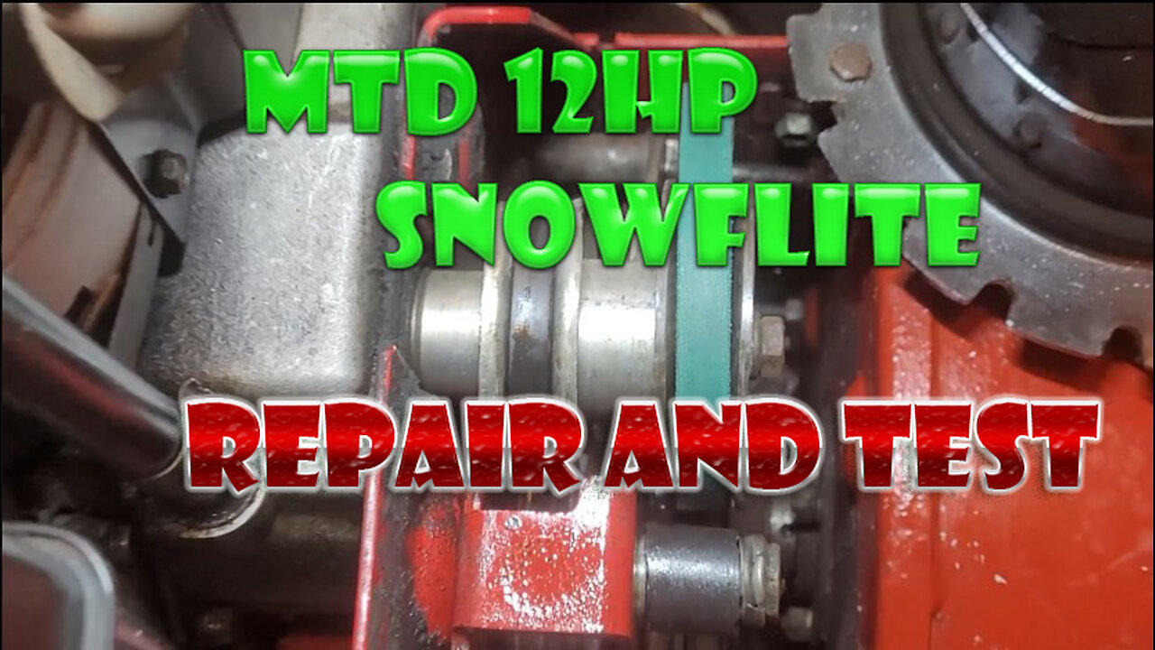 MTD Snowflite Auger Belt Repair And Test.