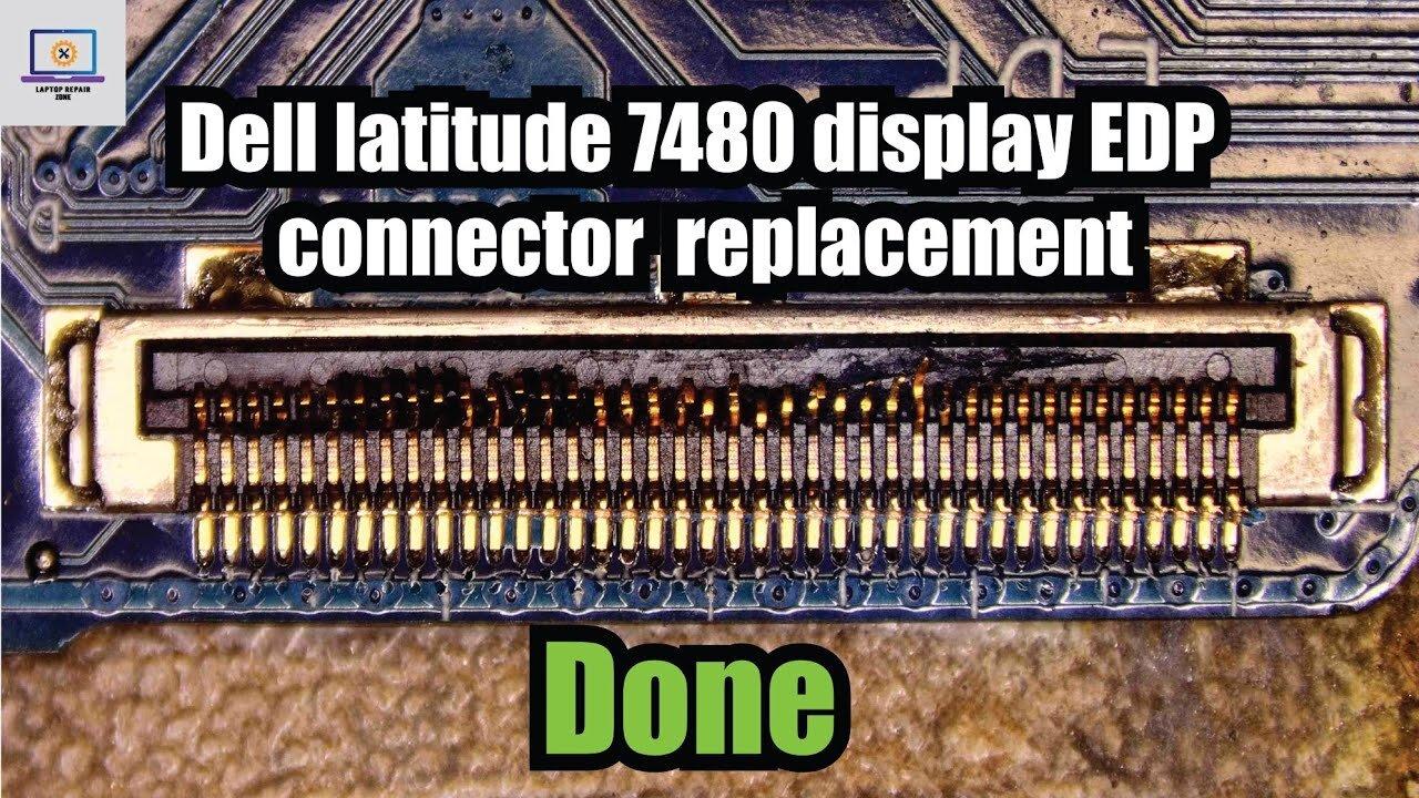 #dell #laptop Dell latitude 7480 no display | display EDP connector replacement done 👍✅