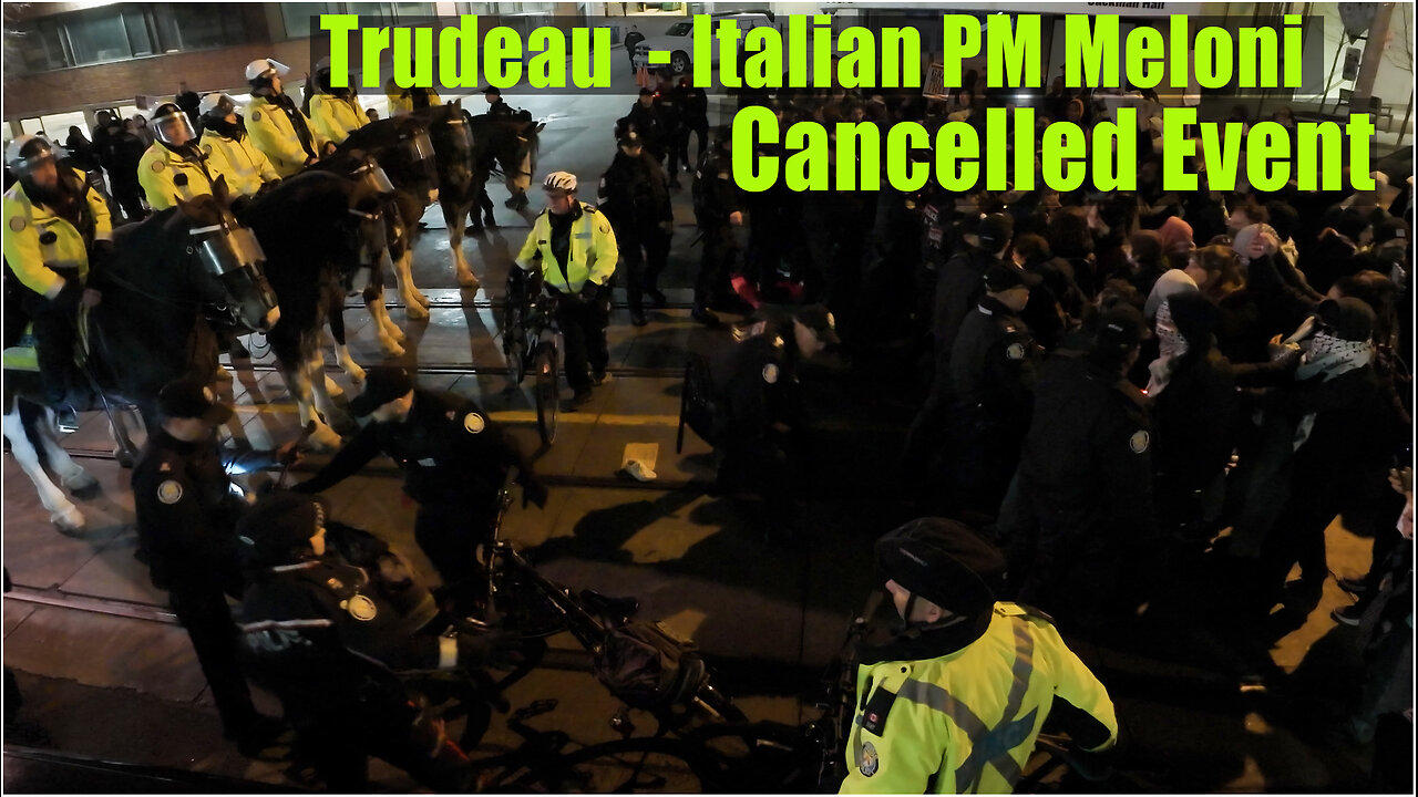 Trudeau & Italian PM Meloni  Canceled event