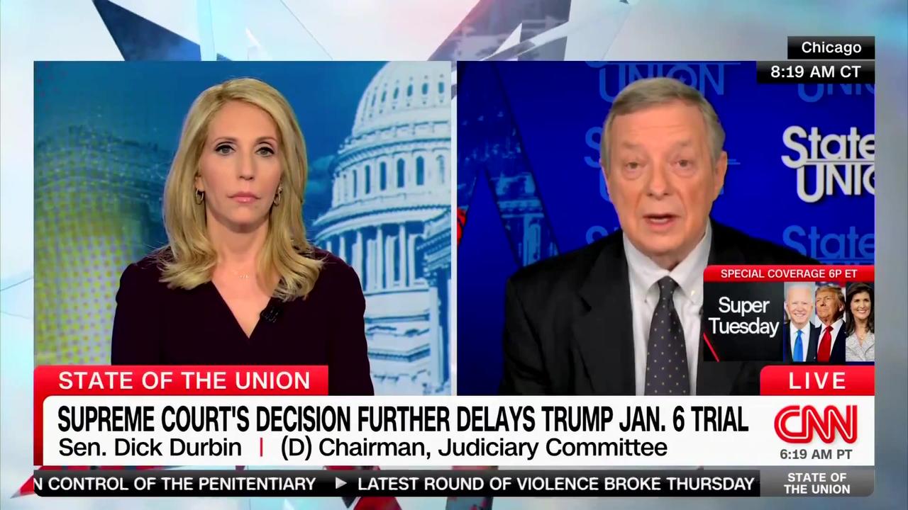 Sen. Durbin says he's "really concerned" the Supreme Court could "delay" President Trump's trial