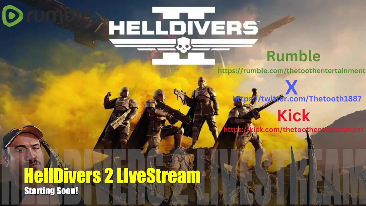 HellDivers 2 Livestream #RumbleTakeOver! lets get me to 200 followers