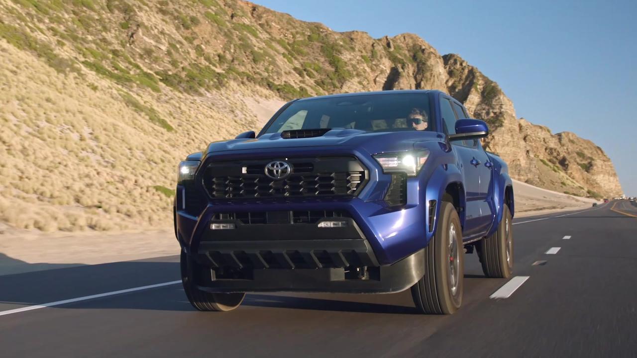 2024 Toyota Tacoma TRD Sport in Blue Crush Metallic Driving Video