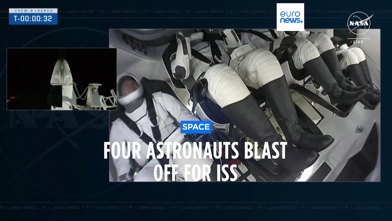 Four new astronauts blast off to International Space Station