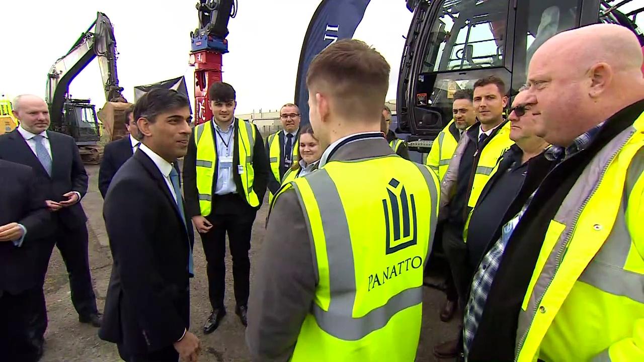PM says economy is on the ‘right track’ during Swindon visit