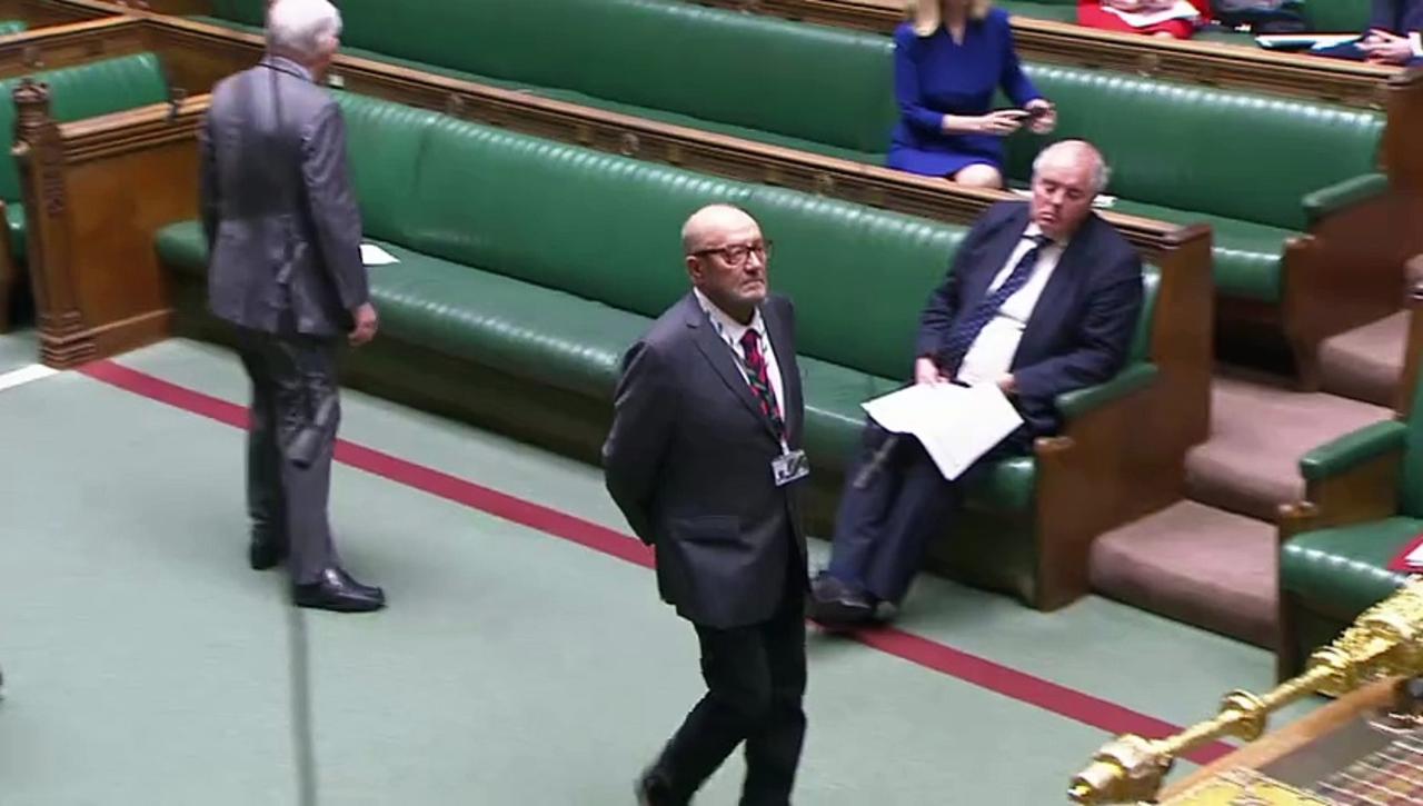 George Galloway takes his seat in House of Commons