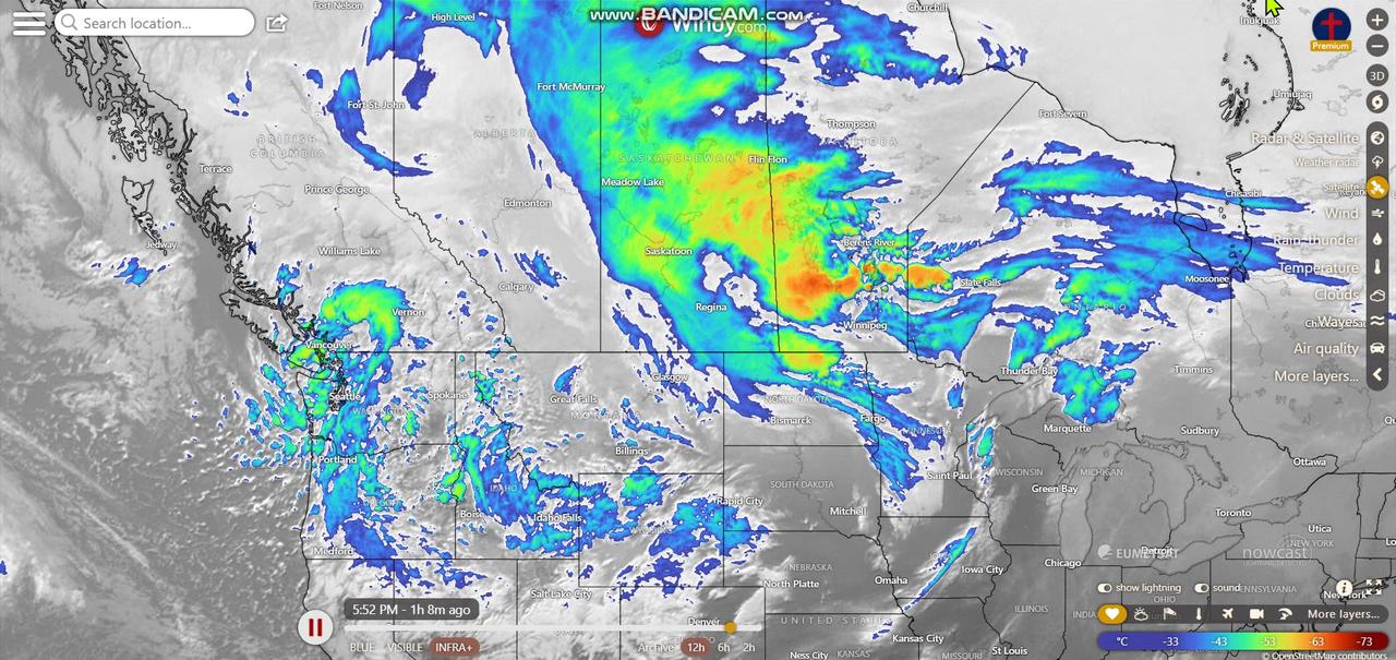 Today's Unbelievable Man-Made Weather Manipulation! Canada, United States and Mexico!