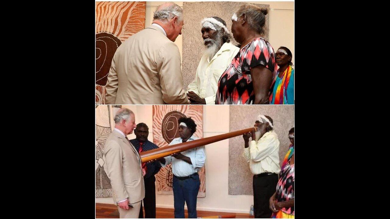 UK Monarchy Gifting of the sword of deliverance to Yolngu Royal tribal people