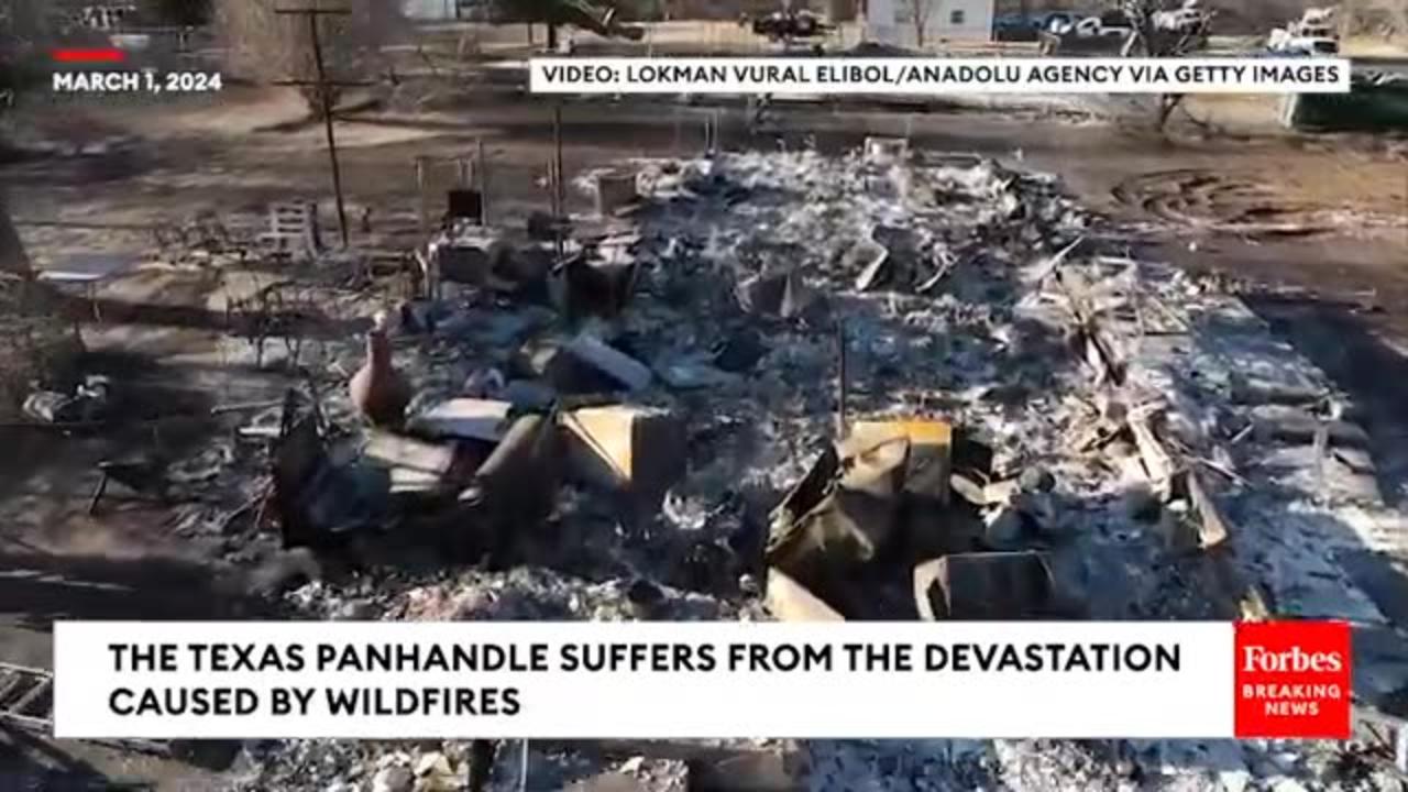 Drone Footage Reveals Shocking Devastation To Texas Panhandle Due To Wildfires