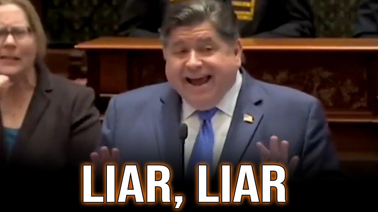 Pro-Open Borders Illinois Gov. says "we didn't ask for this MANUFACTURED CRISIS" as he plays hero