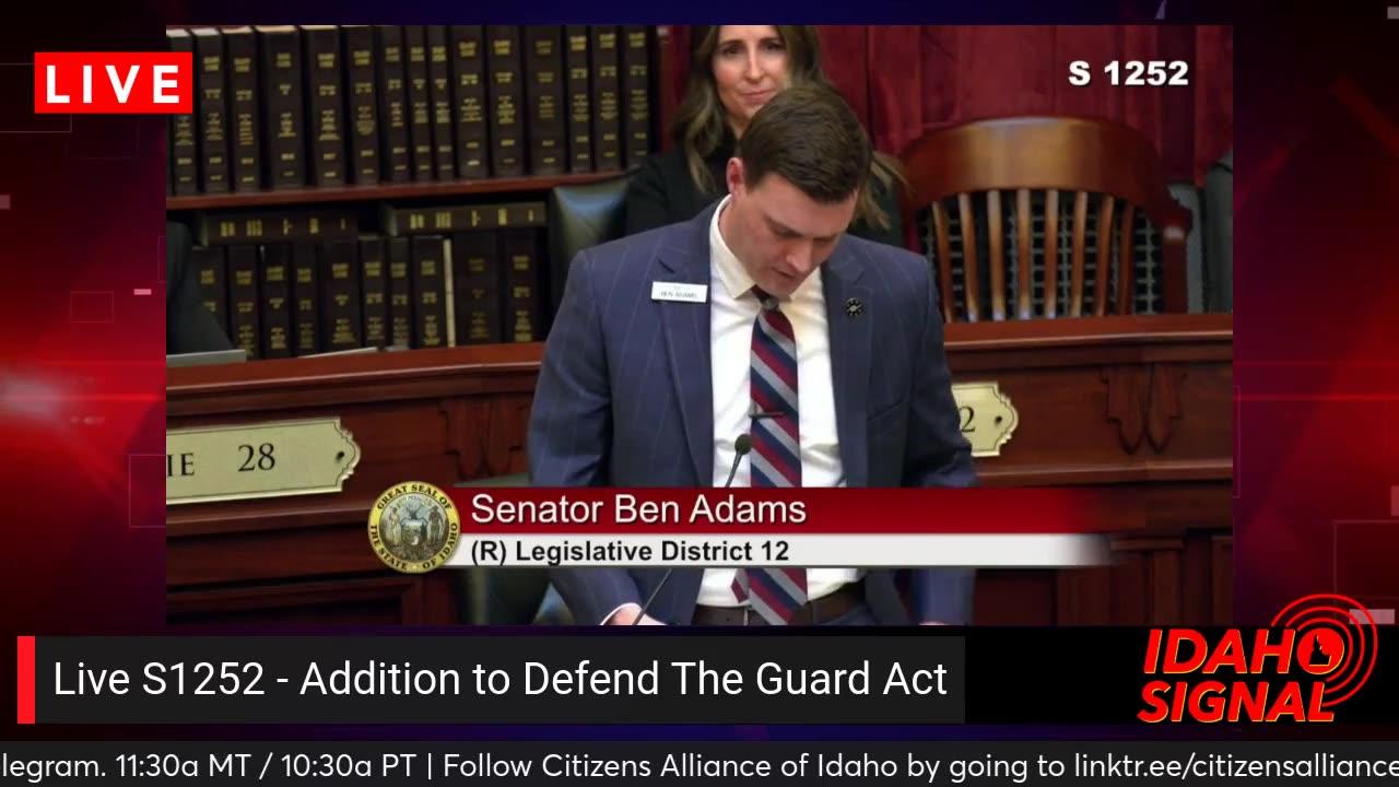 HUGE NEWS: The Defend the Guard Act passes Idaho Senate. Watch closing debates and floor vote.