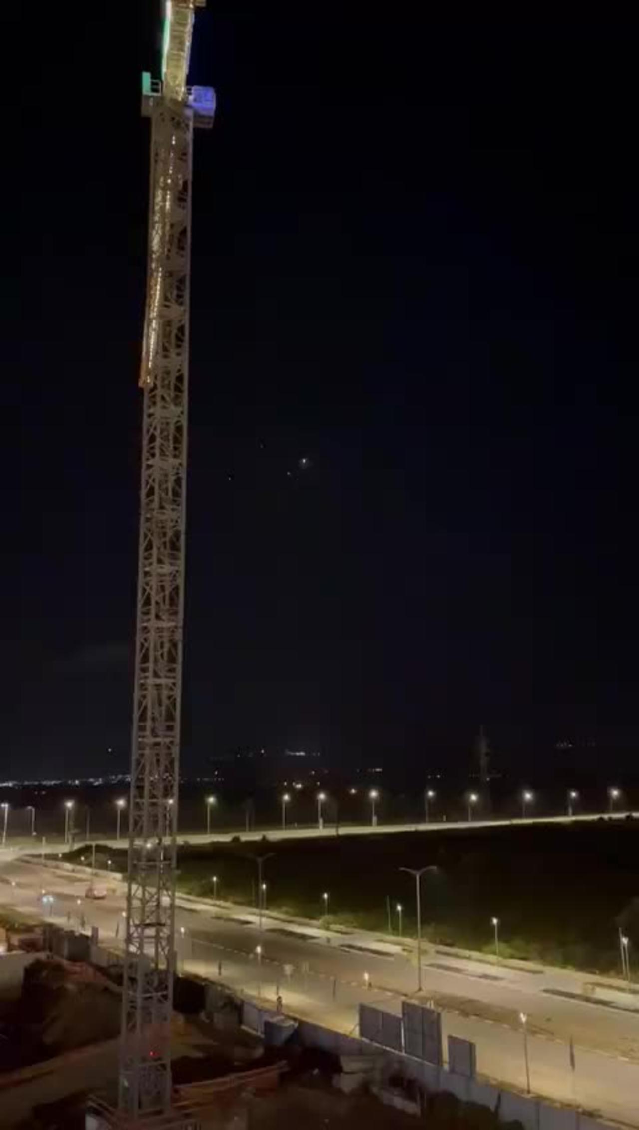 Footage shows Iron Dome interceptions over the Western Galilee