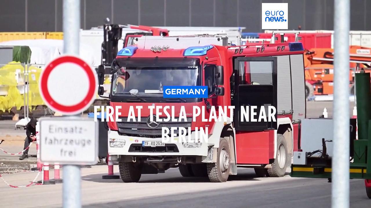 Musk criticises 'eco-terrorists' as fire breaks out in Tesla factory near Berlin