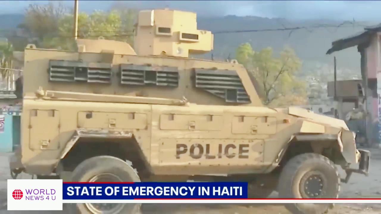 State of Emergency in Haiti Armed groups burning down police stations, prisoners escape today
