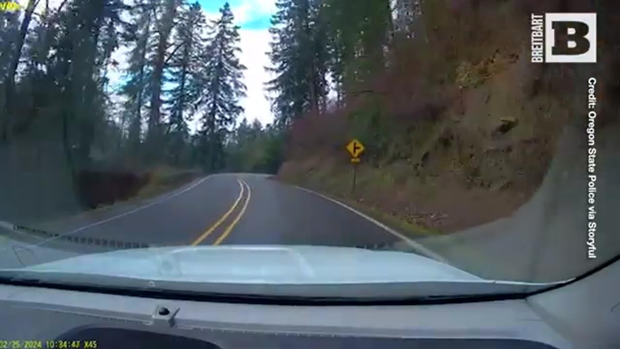 "Distracted" Driver's Car Launches Off 200 Foot Cliff in Oregon