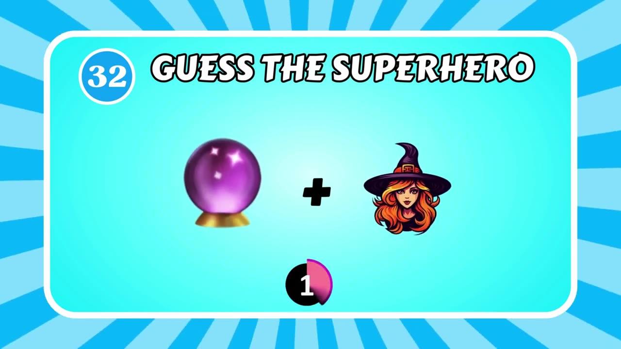 Guess the Superhero by Emoji Superhero Quiz